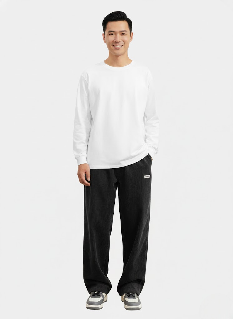Alaric Corduroy Loose Fit Straight-Leg Men's Casual Trousers