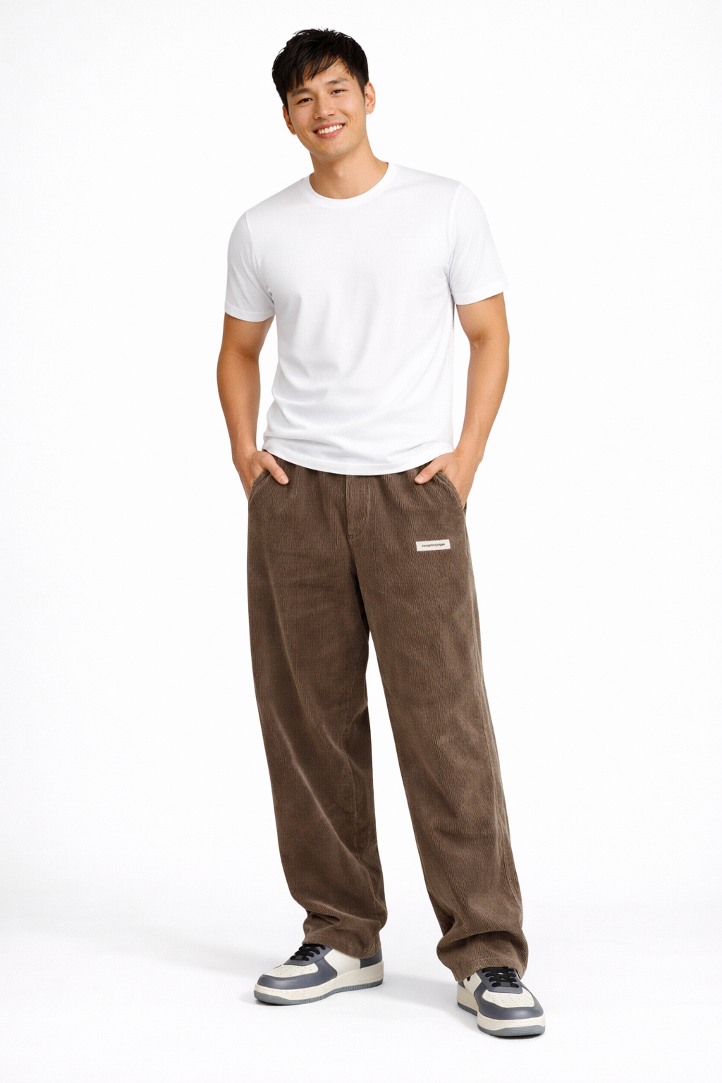 Alaric Corduroy Loose Fit Straight-Leg Men's Casual Trousers