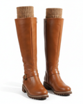 Nyla Women’s Leather Boots – Elegant Supportive Boots with Comfortable All-Season Fit