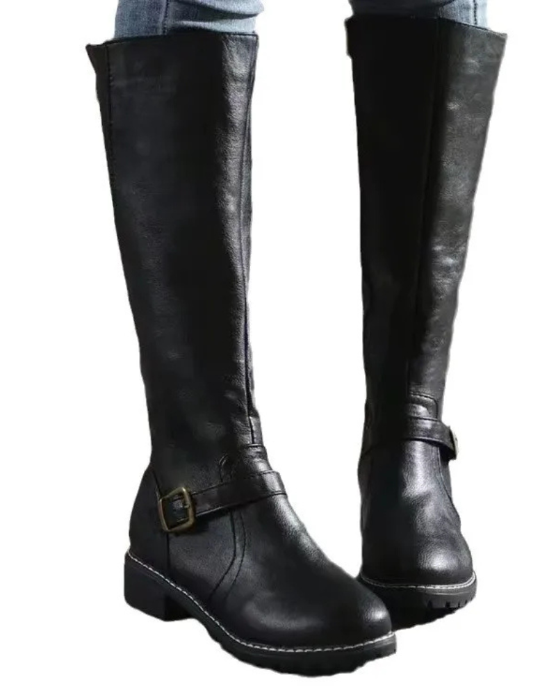 Nyla Women’s Leather Boots – Elegant Supportive Boots with Comfortable All-Season Fit