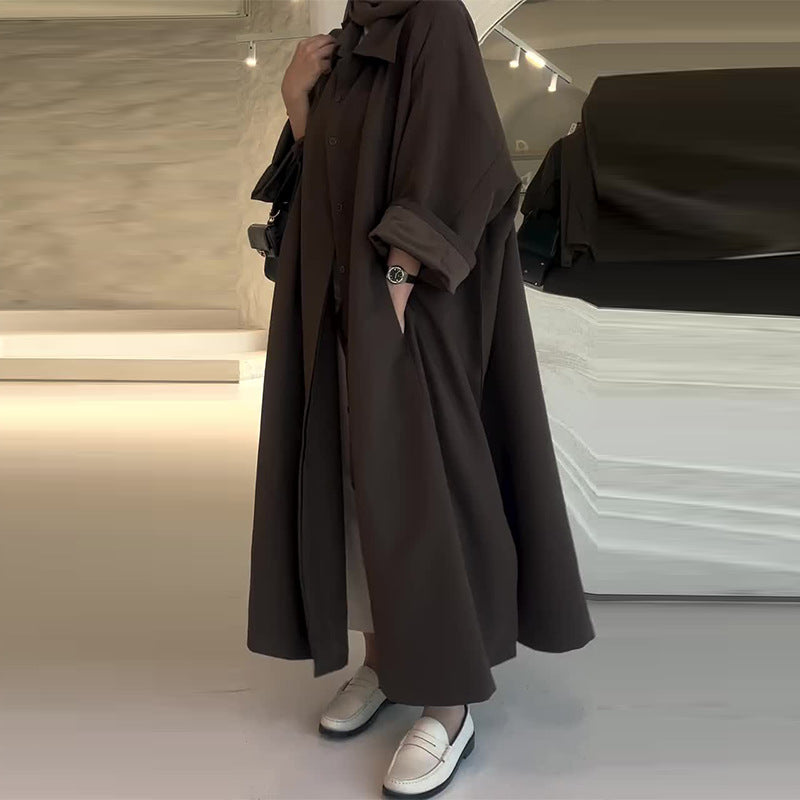 Valerie Women's Oversized Long Coat – Minimalist Winter Overcoat with Relaxed Fit & Cozy Warmth