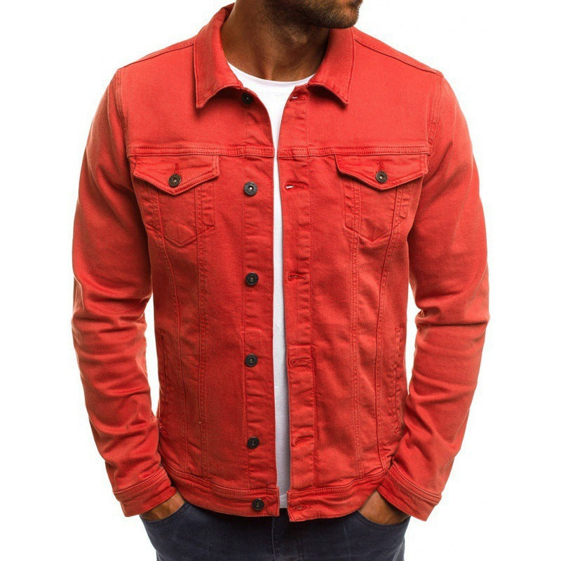Bastien Men's Denim Jacket – Classic Button-Up Denim Jacket with Utility Pockets