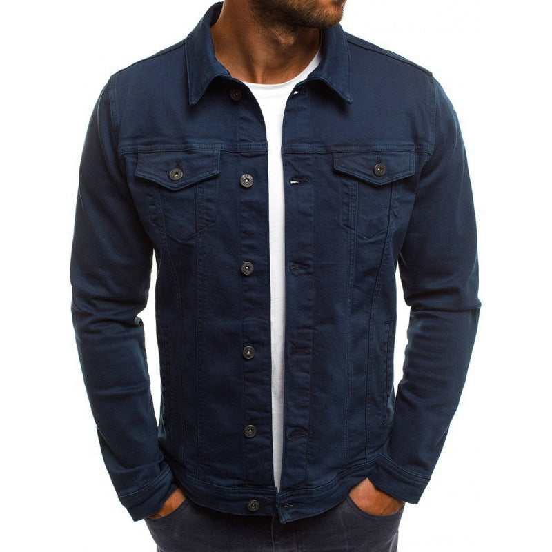Bastien Men's Denim Jacket – Classic Button-Up Denim Jacket with Utility Pockets