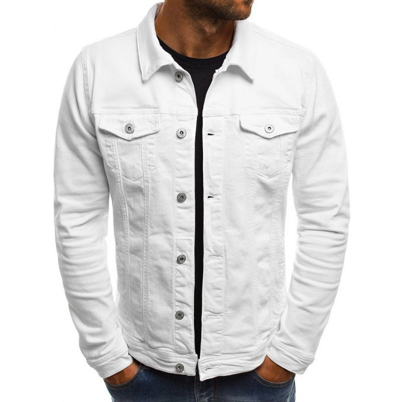 Bastien Men's Denim Jacket – Classic Button-Up Denim Jacket with Utility Pockets