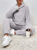 Adam Women's Set – Gentle Fleece Loungewear with Cozy Hoodie & Jogger