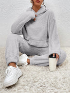 Adam Women's Set – Gentle Fleece Loungewear with Cozy Hoodie & Jogger