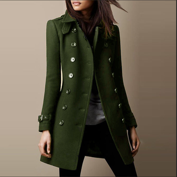 Anouk Women's Long Wool Coat – Elegant Premium Wool Coat with Timeless Style