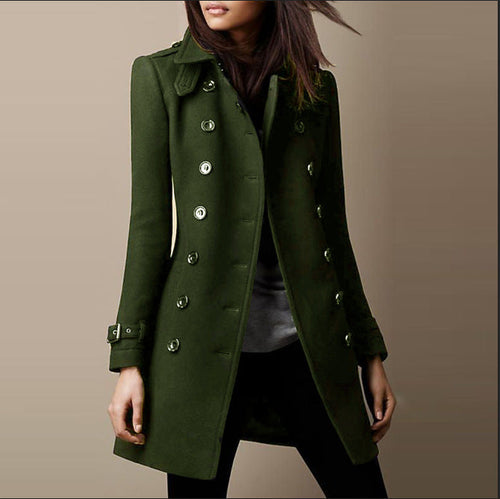 Anouk Women's Long Wool Coat – Elegant Premium Wool Coat with Timeless Style