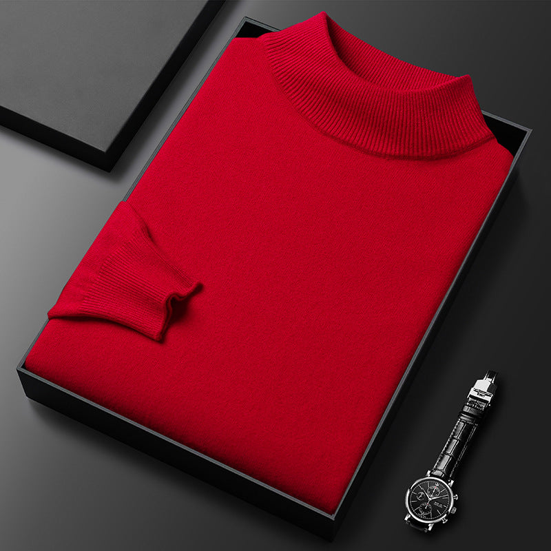 Landon Men's Half-Zip Knit Sweater – Warm Soft Pullover with Mock Neck & Modern Fit
