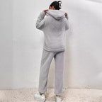 Adam Women's Set – Gentle Fleece Loungewear with Cozy Hoodie & Jogger