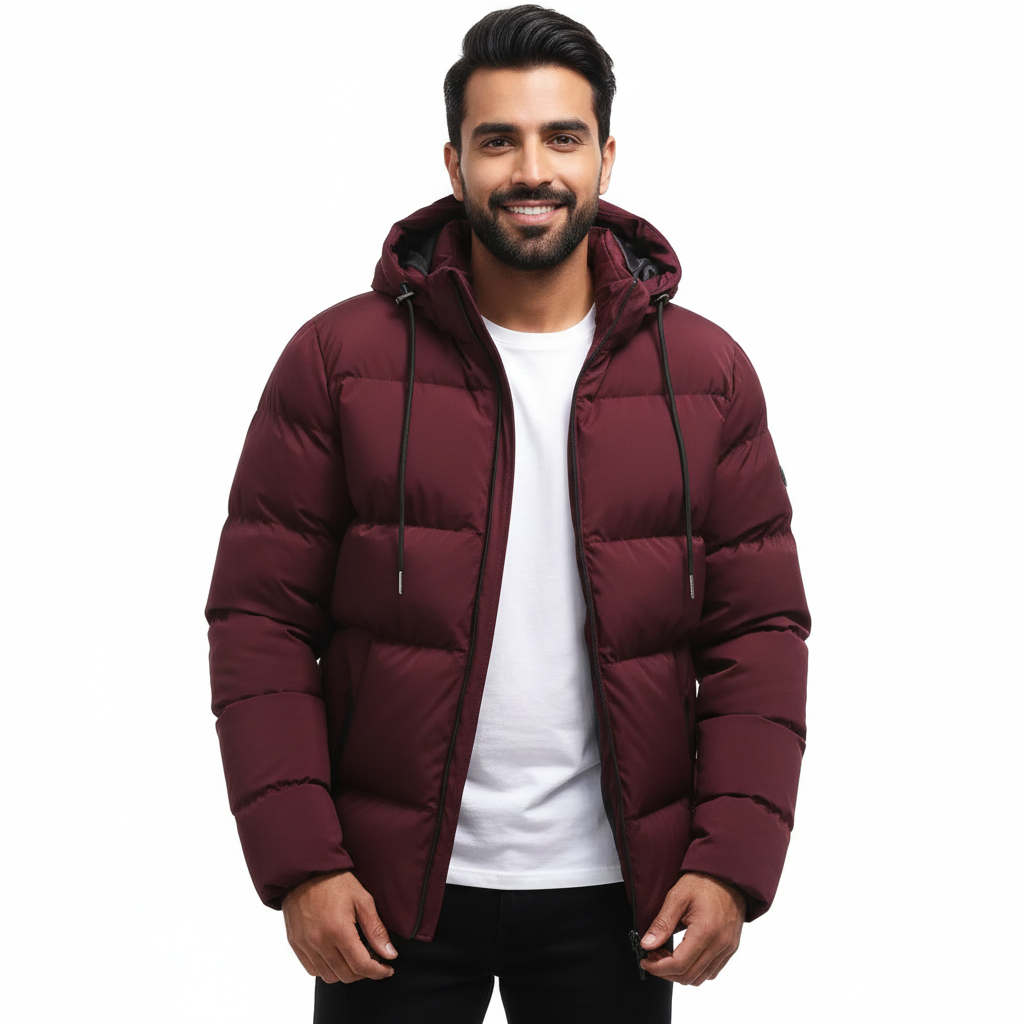 Oliver Men’s Winter Parka – Waterproof Hooded Puffer Jacket with Quilted Lining