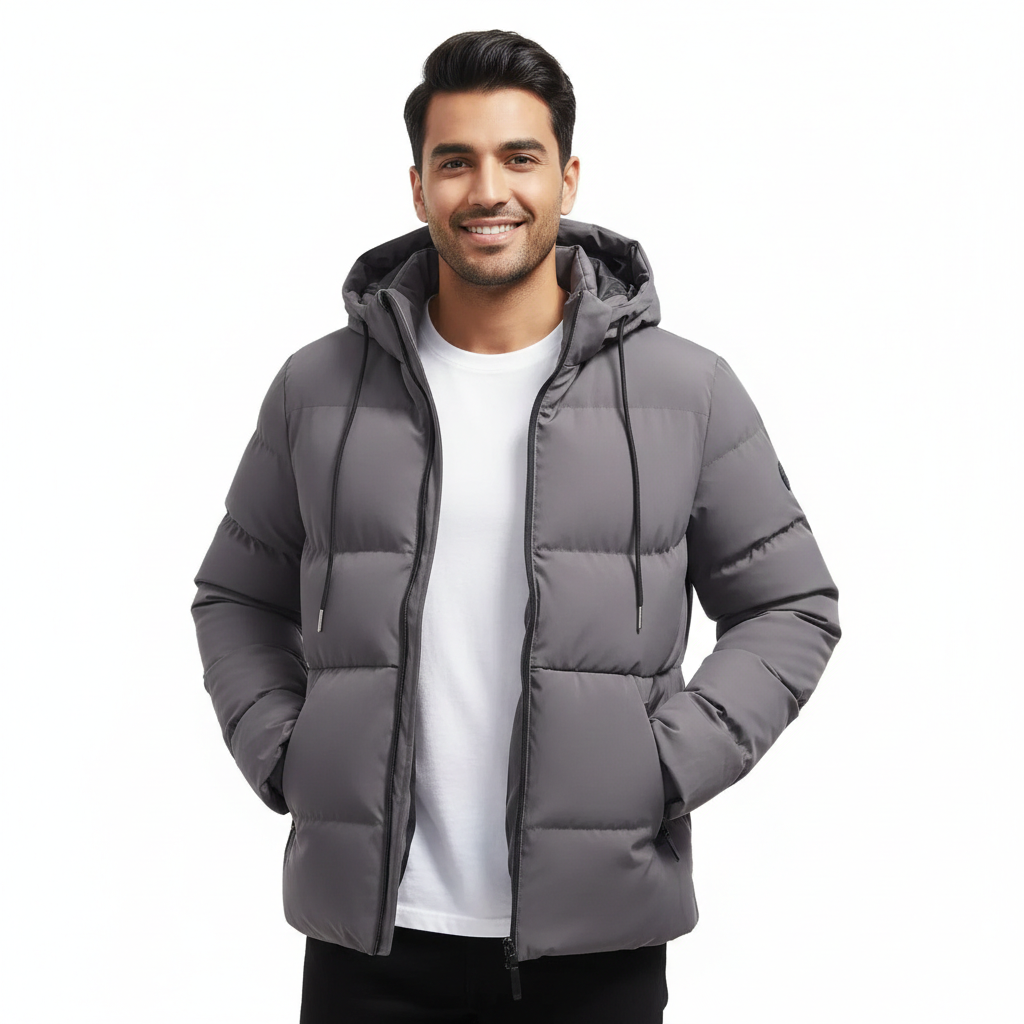Henrik Men's Waterproof Winter Parka – Quilted Puffer Jacket with Adjustable Hood