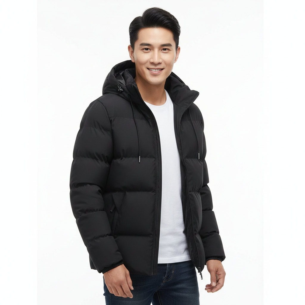 Henrik Men's Waterproof Winter Parka – Quilted Puffer Jacket with Adjustable Hood