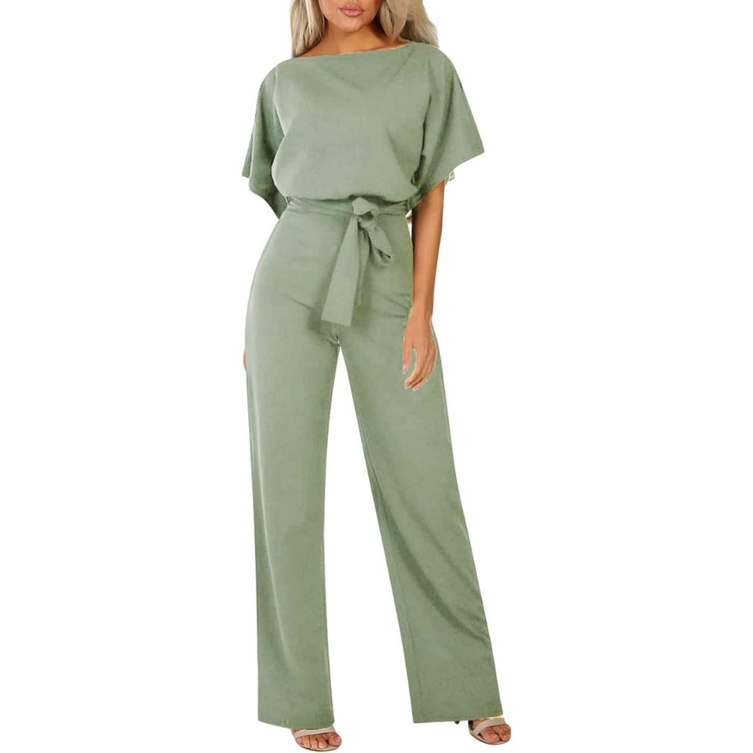 Isabelle Women's Minimalist Jumpsuit – Elegant One-Piece Outfit with Relaxed Fit & Timeless Style