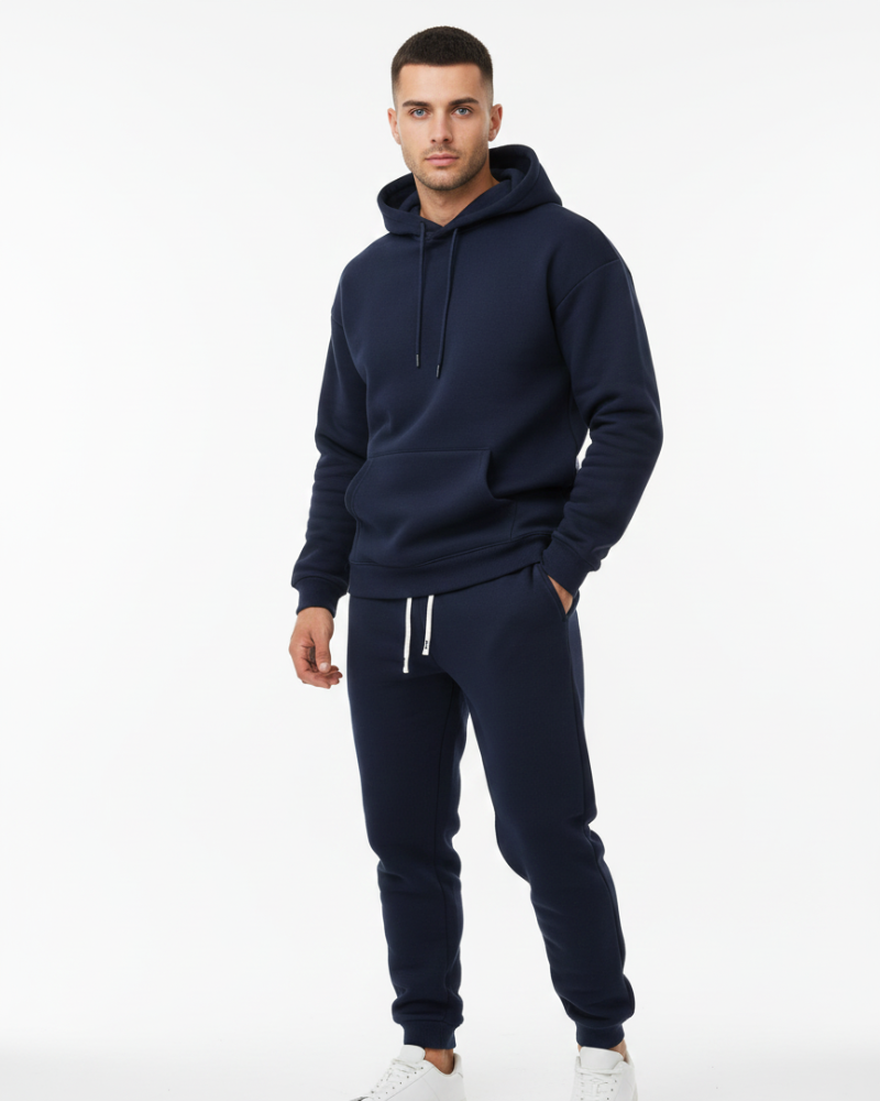 Carter Men's Hoodie & Jogger Set – Breathable Polyester Tracksuit with Regular Fit