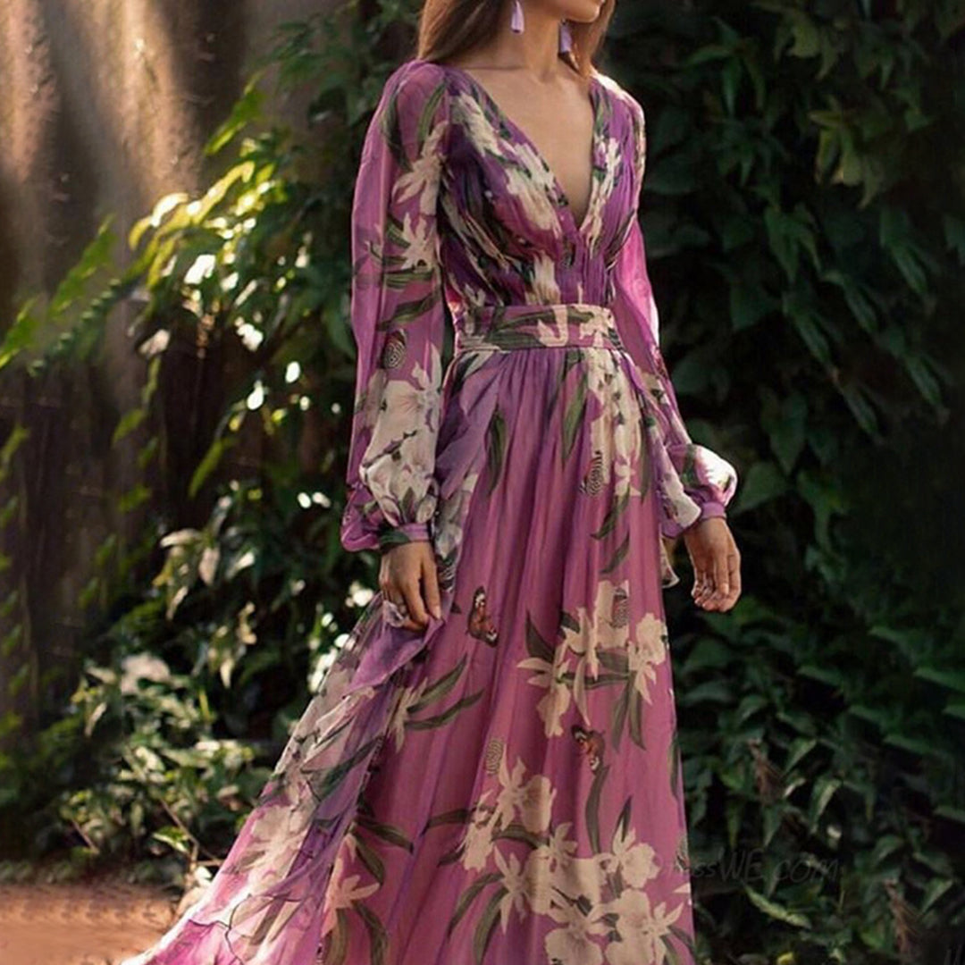 Rochelle Women's Floral Maxi Dress – Lightweight Flowing Summer Dress