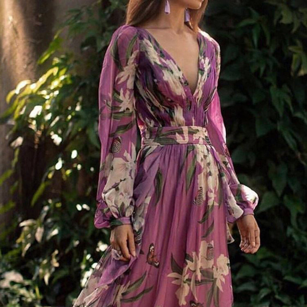 Rochelle Women's Floral Maxi Dress – Lightweight Flowing Summer Dress