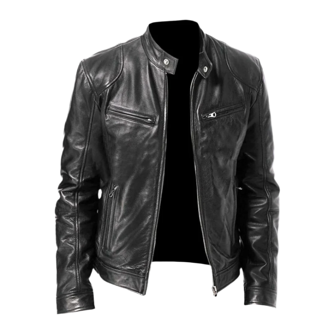 Benjamin Men's Leather Jacket – Sleek & Long-Lasting Bomber with a Modern, Cozy Style