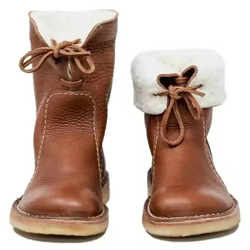 Scarlett Women's Faux Fur Winter Boots – Warm Slip-On Boots with Anti-Slip Sole & Cozy Lining