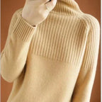 Luan Women’s Turtleneck Jumper – Soft Knit Winter Sweater with Relaxed Fit