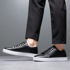 Felix Men's Leather Sneakers – Sleek Genuine Leather Sneakers with a Cushioned Sole and Timeless Design