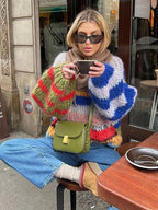 Diane Multicolor Mohair Sweater – Bold Style & Snug Comfort for Women