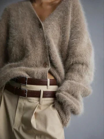 Natalie Women's Cashmere Sweater – Relaxed Refined Cardigan & Timeless Cozy Comfort