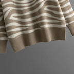 Richard Women's Cashmere Set – Chic Zebra-Print Design, Plush & Cozy
