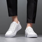 Felix Men's Leather Sneakers – Sleek Genuine Leather Sneakers with a Cushioned Sole and Timeless Design