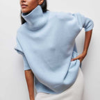 Natalie Women's Winter Knit Sweater – Soft Cozy Pullover with Relaxed Elegant Fit