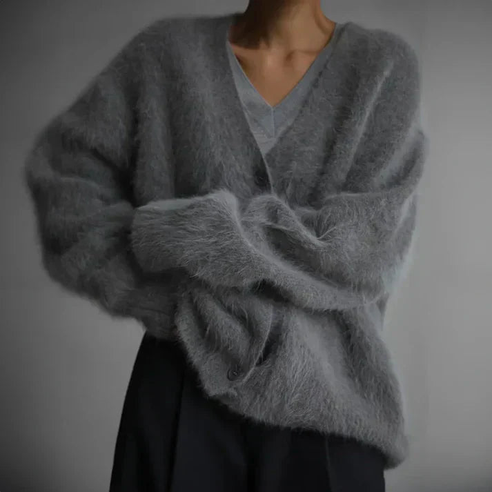 Mirelle Women's Cashmere Cardigan – Oversized Luxury Knit with Soft Timeless Comfort