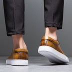 Felix Men's Leather Sneakers – Sleek Genuine Leather Sneakers with a Cushioned Sole and Timeless Design