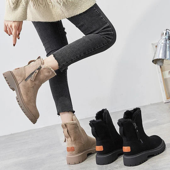 George Women's Winter Boots – Cozy Soft-Suede Boots with Cozy Lining & Non-Slip Sole