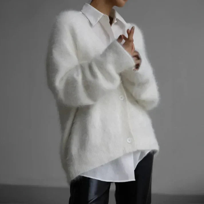 Mirelle Women's Cashmere Cardigan – Oversized Luxury Knit with Soft Timeless Comfort