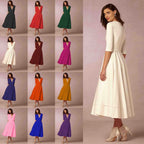 Stanley Women's Midi Dress – Fitted Cotton Dress with an Refined Cut