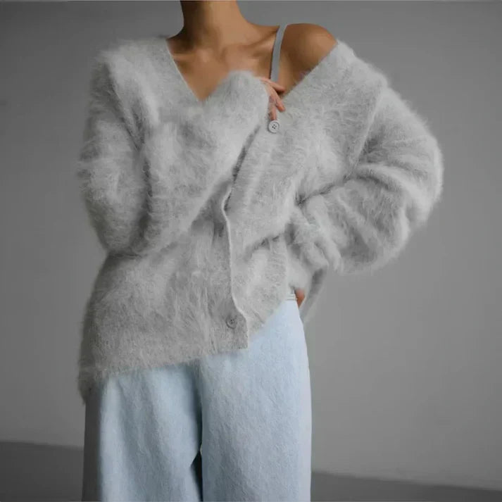 Mirelle Women's Cashmere Cardigan – Oversized Luxury Knit with Soft Timeless Comfort