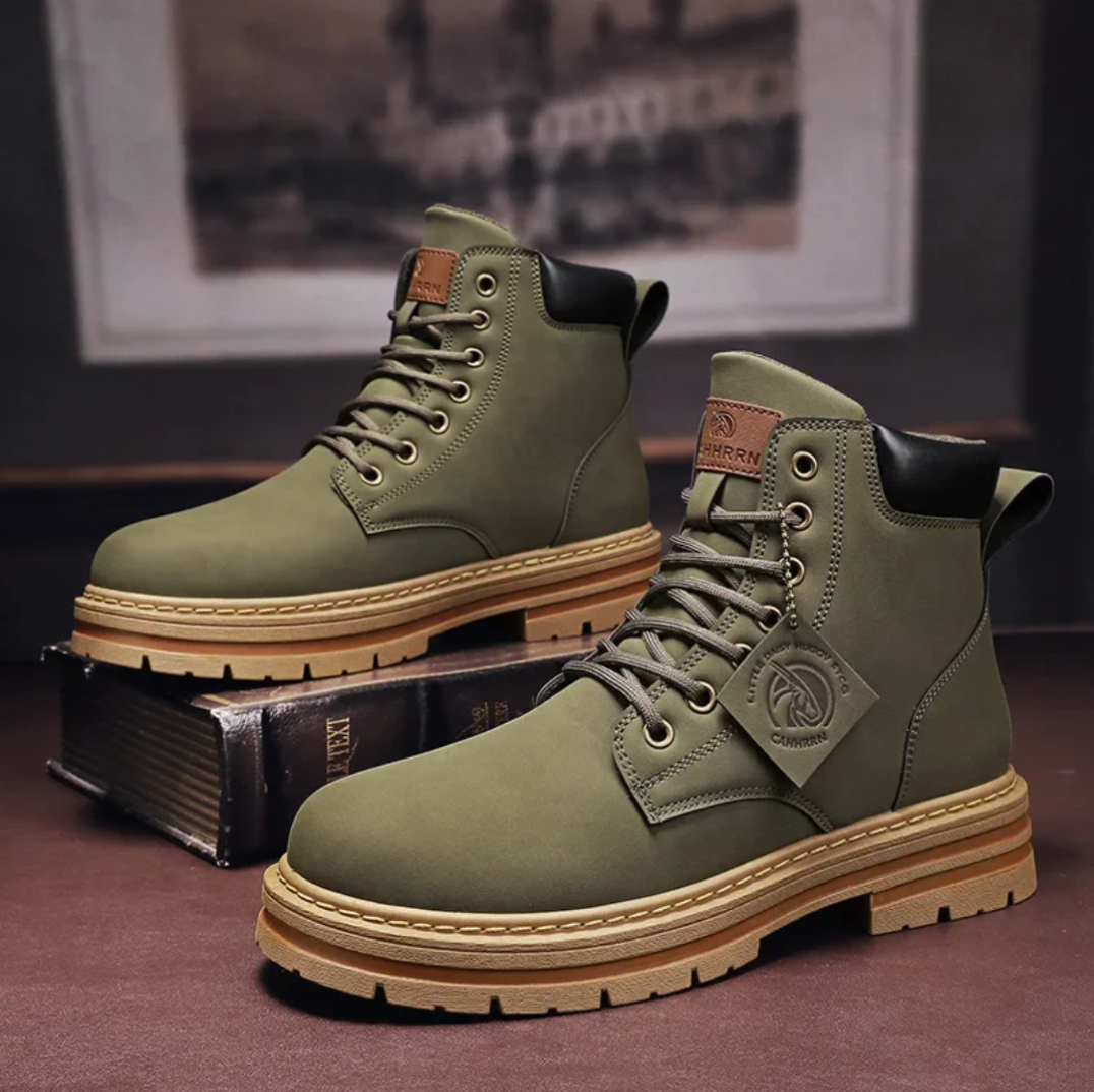 Thiago Men's Lace-Up Boots – Comfortable Leather Boots with Arch Support