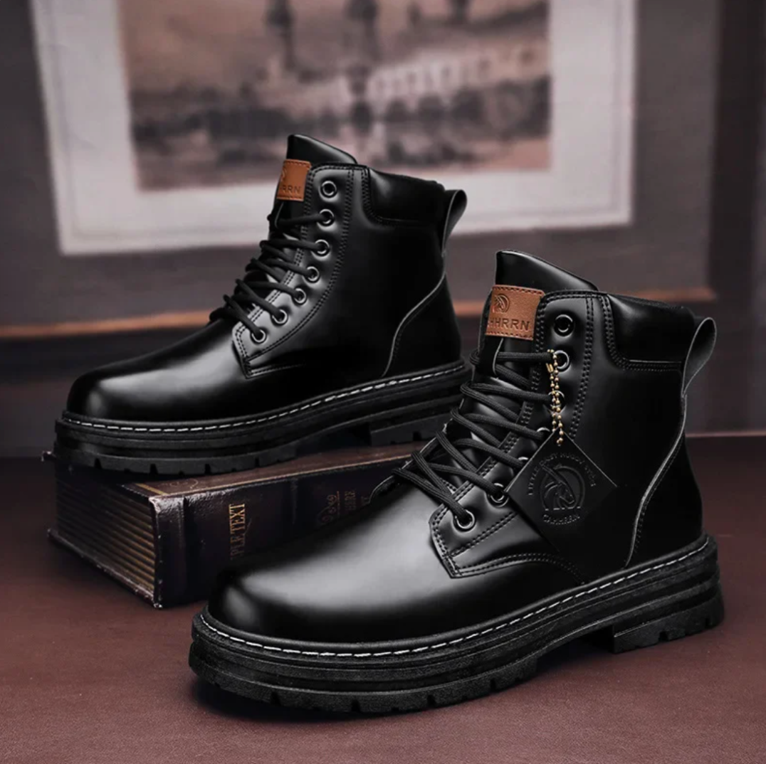 Thiago Men's Lace-Up Boots – Comfortable Leather Boots with Arch Support