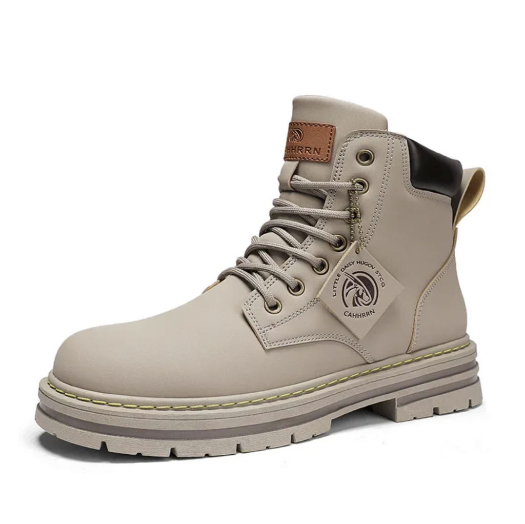Peter Men's Lace-Up Boots – Rugged Leather Shoes with Non-Slip Sole & Premium Comfort