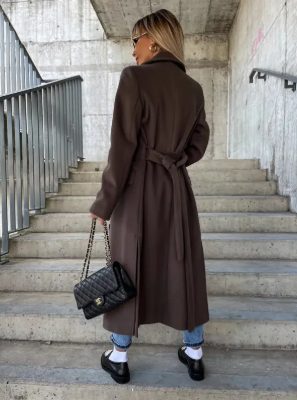 Joseph Women's Long Coat – Sophisticated Winter Trench with Belt & Insulating Lining