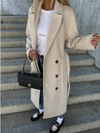 Joseph Women's Long Coat – Sophisticated Winter Trench with Belt & Insulating Lining