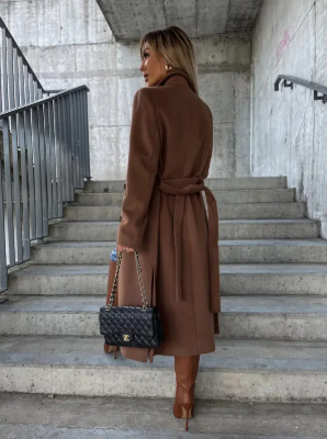 Joseph Women's Long Coat – Sophisticated Winter Trench with Belt & Insulating Lining