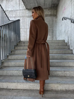 Joseph Women's Long Coat – Sophisticated Winter Trench with Belt & Insulating Lining