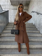 Joseph Women's Long Coat – Sophisticated Winter Trench with Belt & Insulating Lining