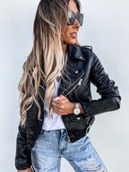 Maxine Women’s Leather Jacket – Elegant Fitted Genuine Leather Jacket for Chic Looks