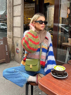 Diane Multicolor Mohair Sweater – Bold Style & Snug Comfort for Women