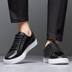 Felix Men's Leather Sneakers – Sleek Genuine Leather Sneakers with a Cushioned Sole and Timeless Design