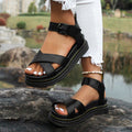 Beatriz Women's Platform Sandals – Comfortable Cross-Strap Sandals with Ankle Strap