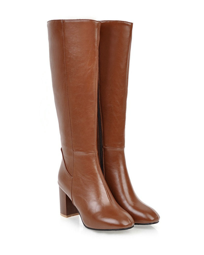 Paige Women’s Classic Boots – Elegant Zip Boots with Block Heel & All-Day Comfort