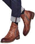 Daniel Men’s Ankle Boots – Modern Zip Boots with Comfortable Smart Casual Design